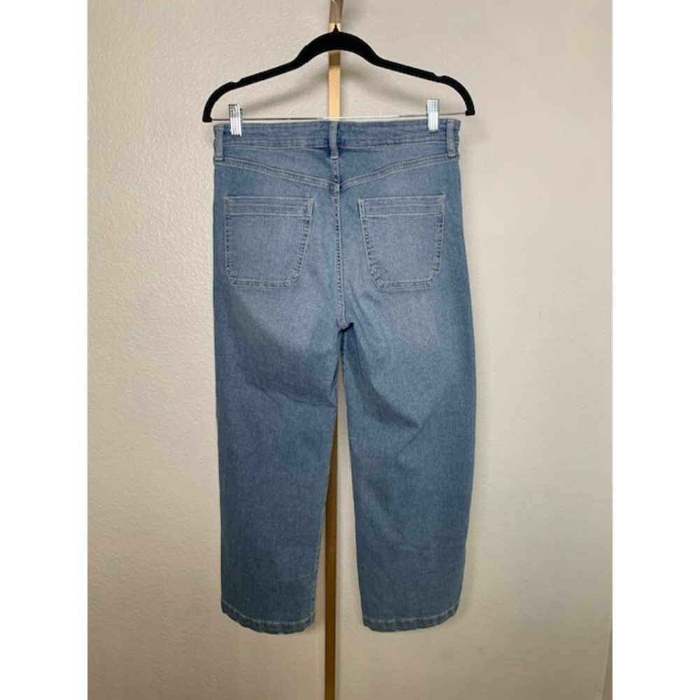 PRICE DROP! William Rast Womens Wide Leg Cropped Jeans Stretch Light Blue 8/29 - Picture 3 of 3